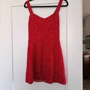 Reformation Red Polka Dot Mini Dress